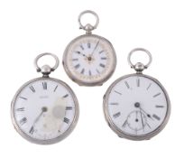 A silver open face pocket watch, hallmarked London 1832  A silver open face pocket watch,