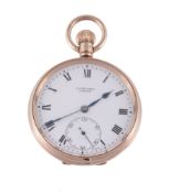 J. W. Benson, a 9 carat gold open face pocket watch, hallmarked Birmingham 1928  J. W. Benson, a 9