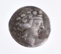 Greece, Thasos, silver Tetradrachm after 148 BC, head of Dionysus right, rev  Greece, Thasos, silver