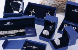 A collection of modern Swarovski jewellery, to include two rings  A collection of modern Swarovski