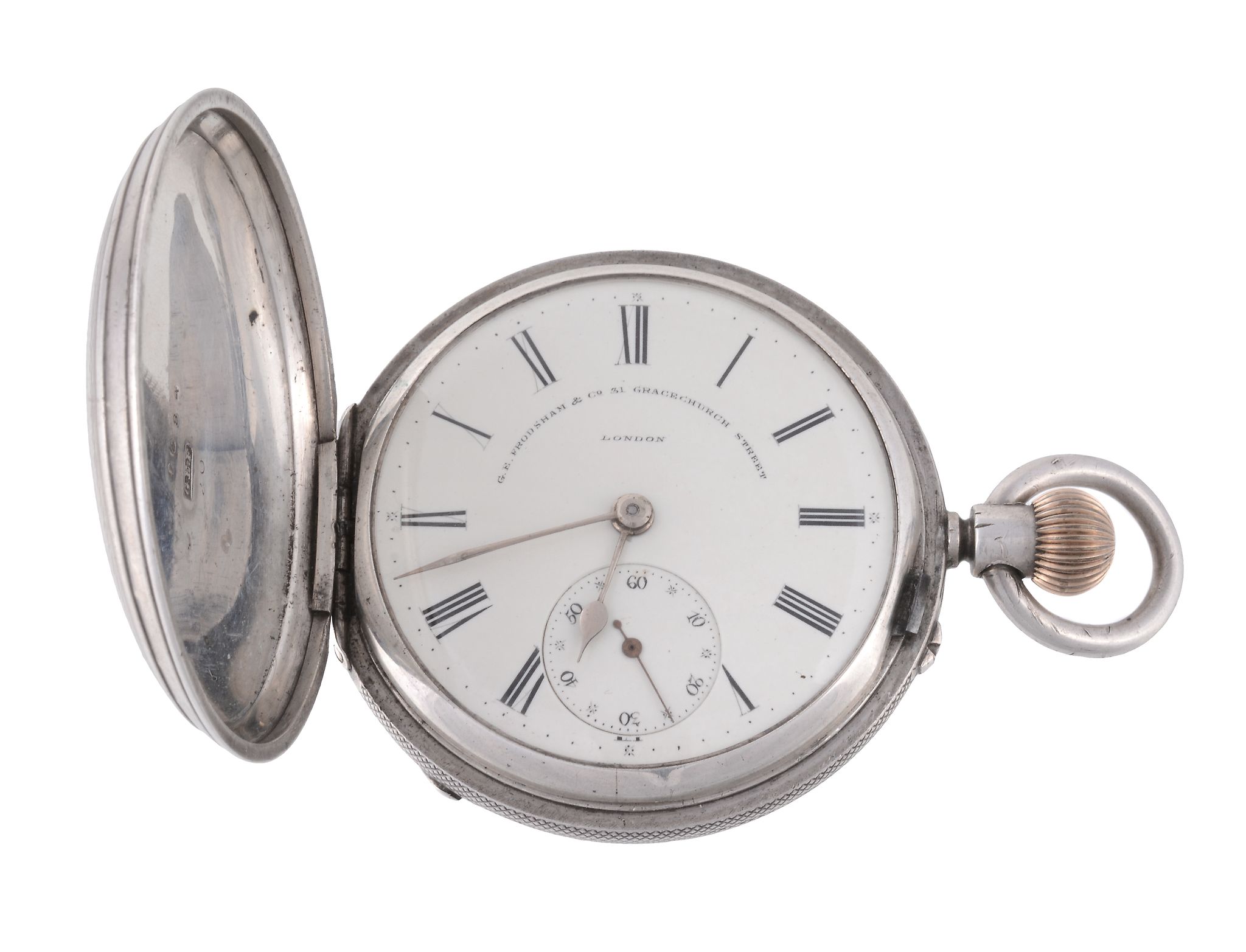 G.E Frodsham & Co, 31 Gracechurch Street, London, a silver hunter pocket watch  G.E Frodsham  &