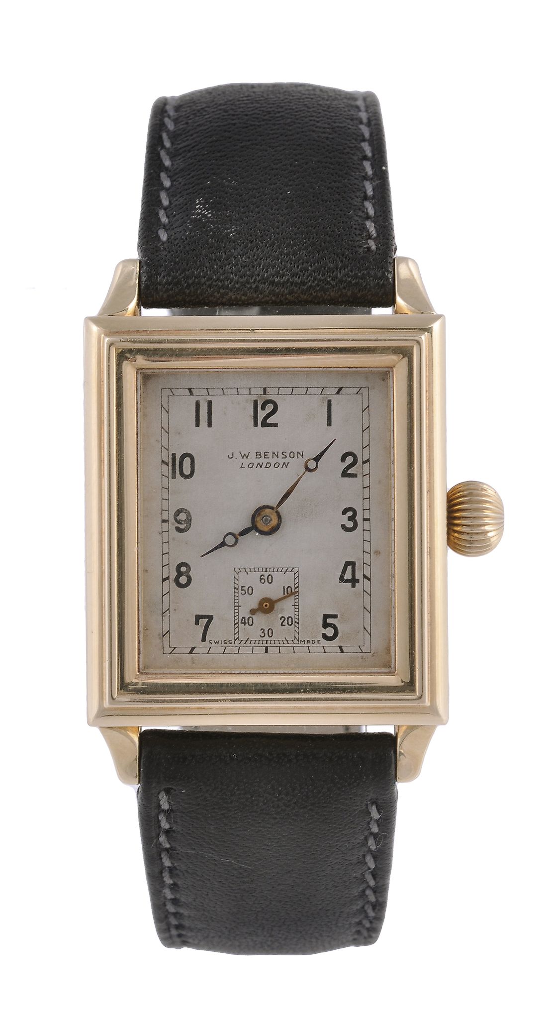 J. W. Benson, Blitz, a gentleman`s limited edition 18 carat gold rectangular...  J. W. Benson,