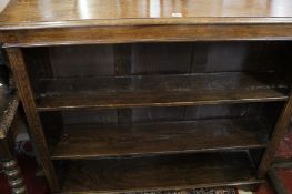 An oak open bookcase 122cm wide Best Bid