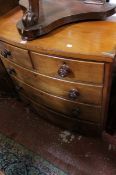 A Victorian mahogany low chest of drawers.