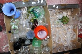 A large quantity of mixed decorative glassware held in five boxes Best Bid