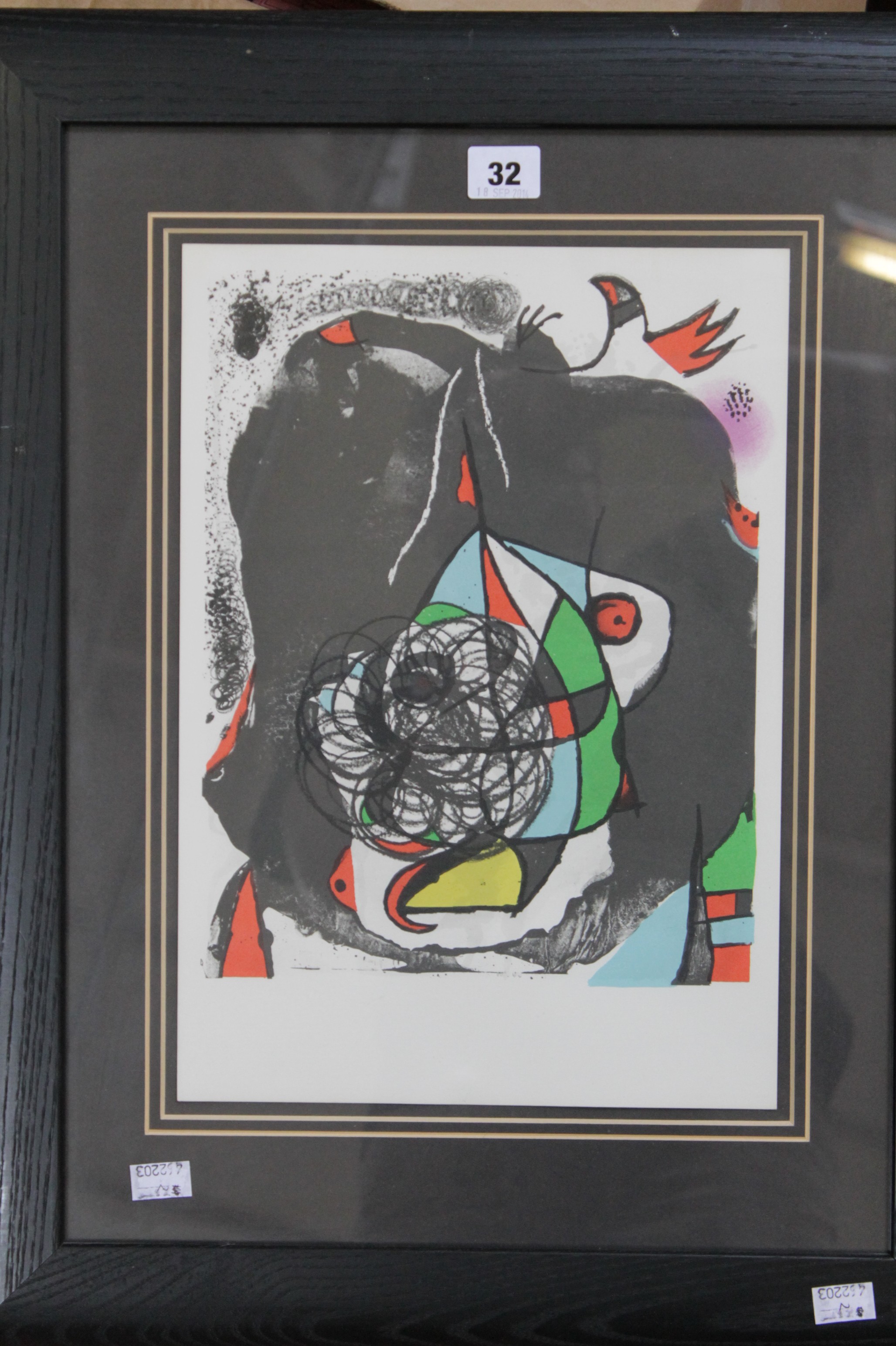 *After Joan Miro (1893-1983) `Les Revolution Sceneques du XX siecle` Lithograph from an edition of