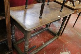 A 19th century oak side table.