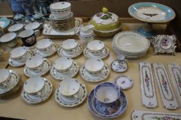 A group of mixed ceramics to include a Wedgwood part tea service, a pink lustre tea service, a