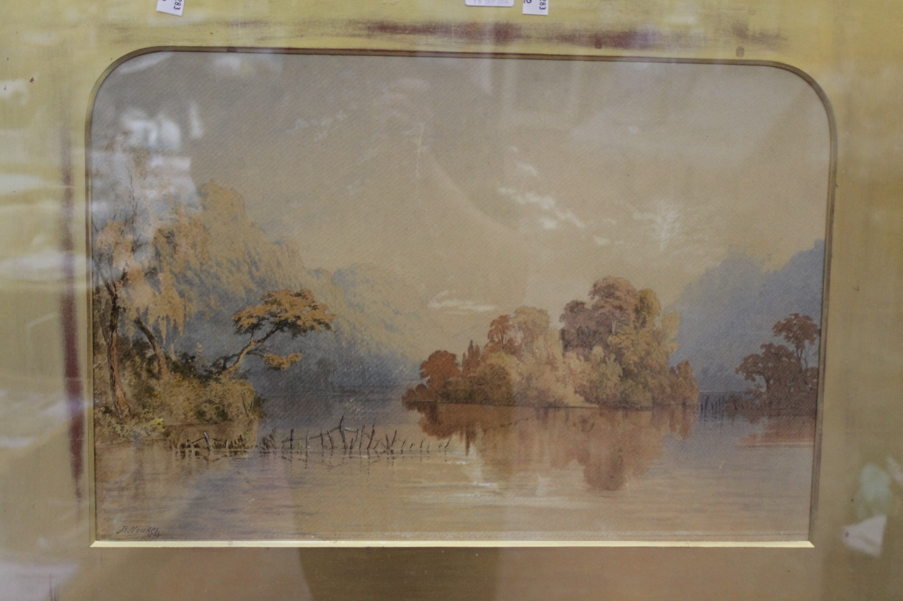 James Noakes (19th century British) Lake views A pair of watercolours Signed and dated 1863 each