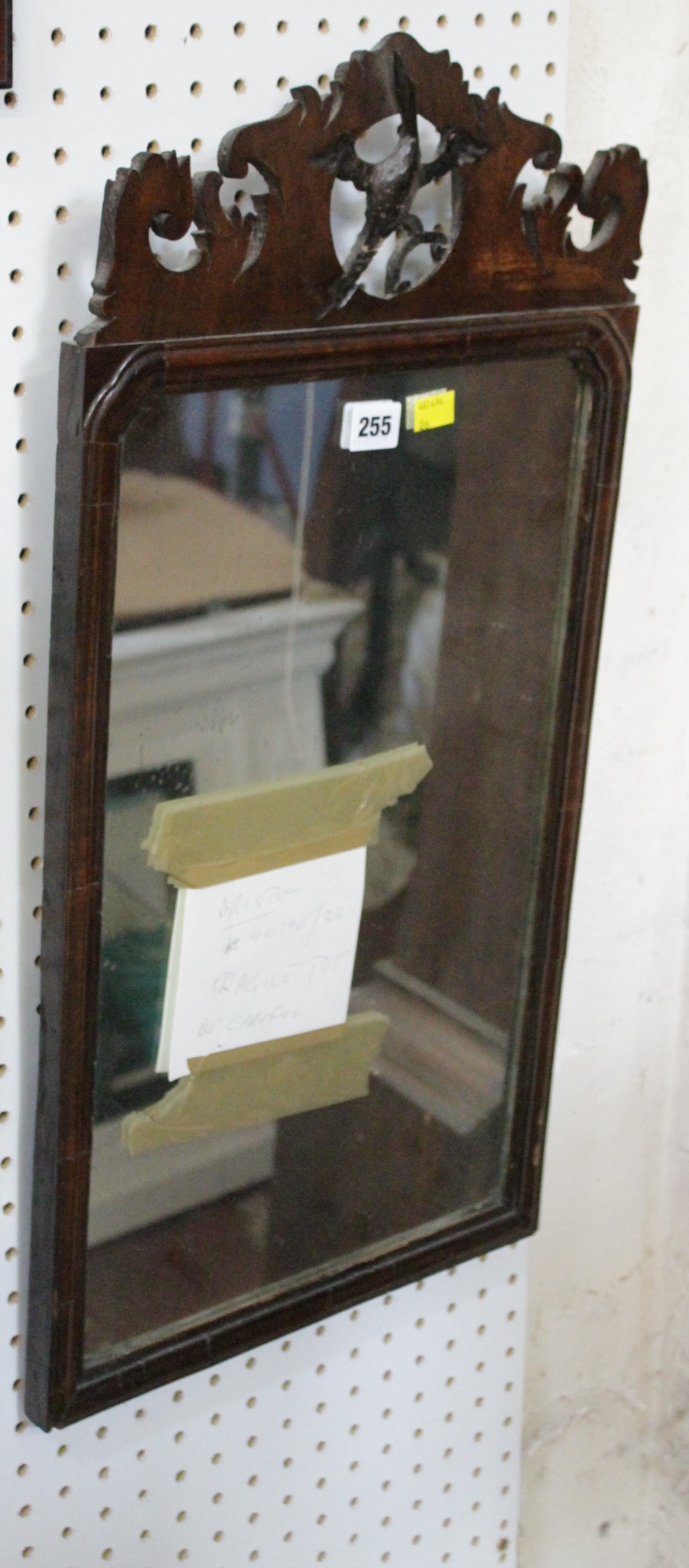 A George II mahogany fretwork mirror