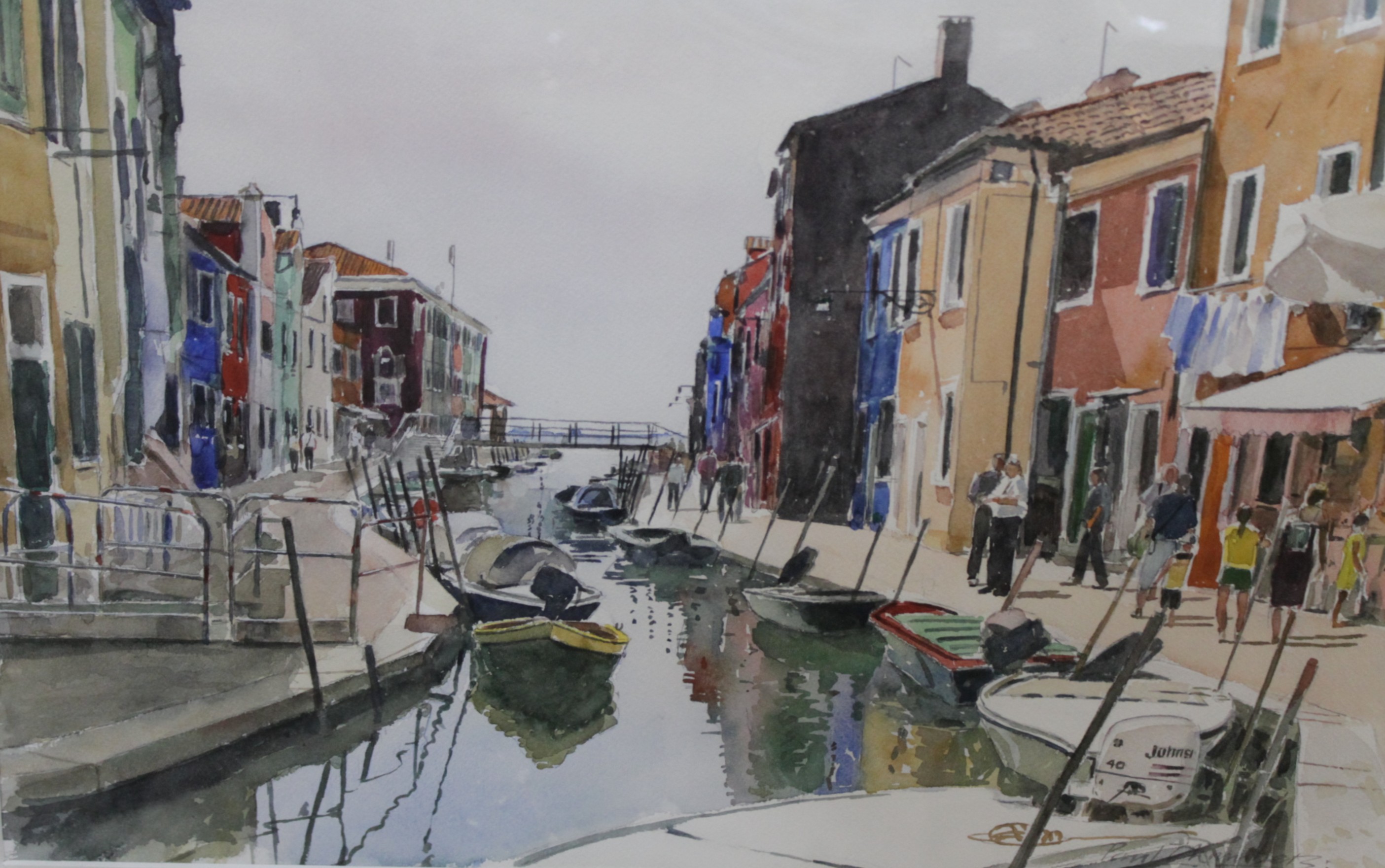 d Ronny Moortgat (b.1951) `The Grand Canal` Oil on canvas Signed lower right Titled to label verso