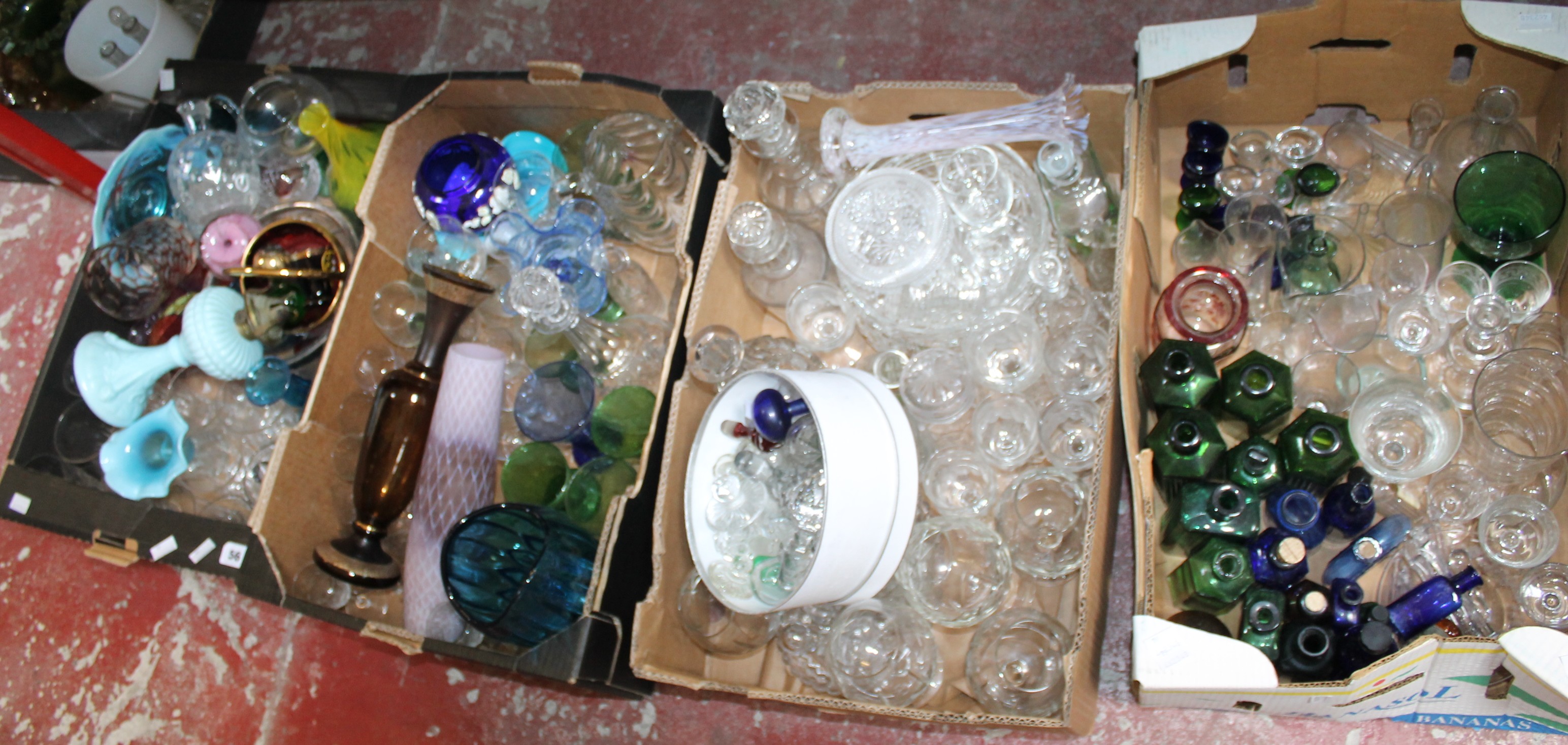 A large quantity of mixed glassware held in five boxes Best Bid