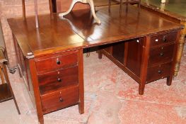 A 20th Century pedestal desk 166cm x 107cm. Best Bid