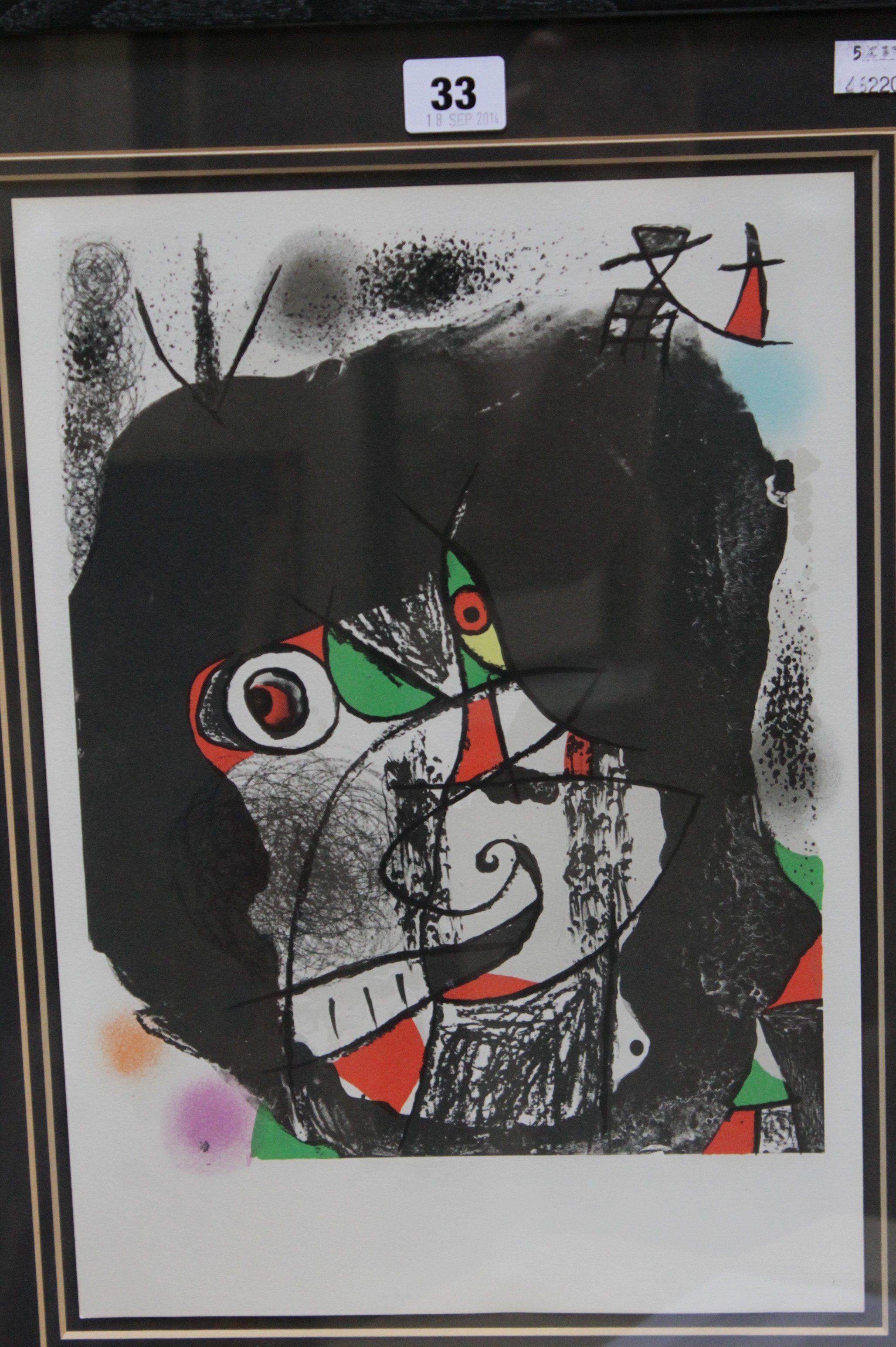 *After Joan Miro (1893-1983) `Les Revolutions Sceneques du XX Siecle` Lithograph from an edition of