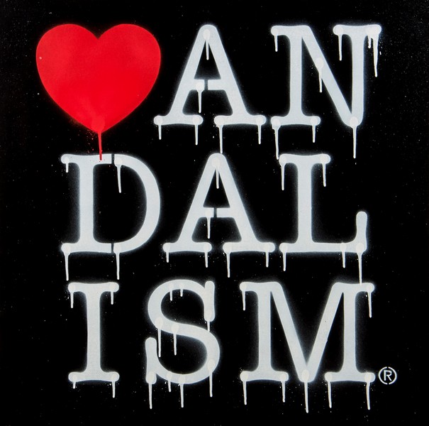 d Nick Walker (British, b.1969) Vandalism Black spray paint on canvas, 2008, signed and numbered 2/