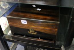 A rosewood vanity box; 18cm high x 31cm wide
