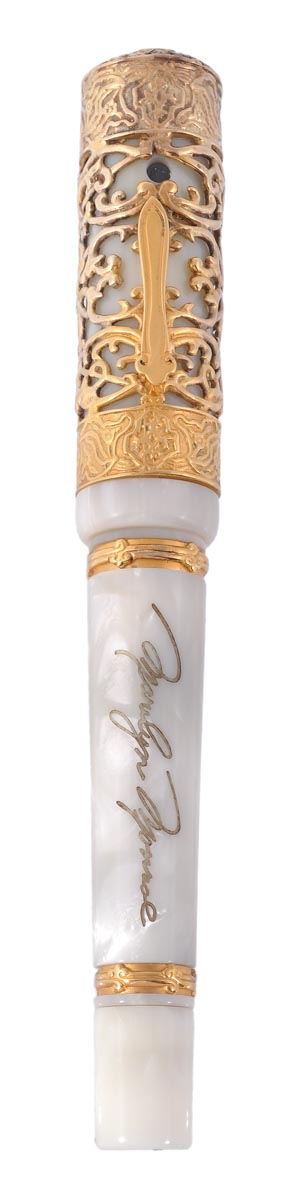 Krone, Marilyn Monroe, a limited edition fountain pen, the pearlescent resin barrel with two gilt