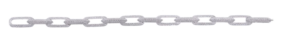 A diamond bracelet by Micarelli, the belcher link style bracelet set with brilliant cut diamonds,