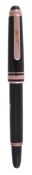 Montblanc, Meisterstuck, 75th Anniversary, 114, a black resin fountain pen, no 1044/1924, the