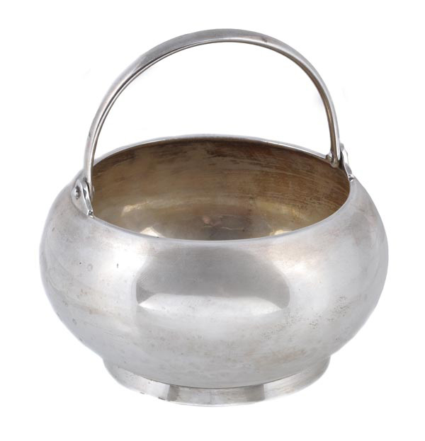 A Russian silver circular sugar bowl by the firm of Sazikov, St Petersburg 1868, assay master