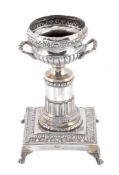 An Italian silver urn on stand, 1872 - 1933 optional mark  An Italian silver urn on stand,