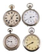 Langendorf, a nickel open face pocket watch, circa 1920, ref  Langendorf, a nickel open face