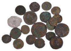 Roman bronze coins , mostly third and fourth century minors and a Caracalla...  Roman bronze