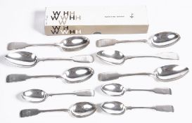 A collection of flatware, various makers and dates, mainly fiddle pattern  A collection of flatware,