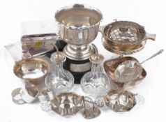 A collection of silver and silver mounted items, including  A collection of silver and silver