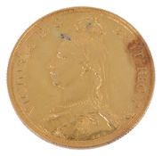 Victoria, gold Two-Pounds 1887, jubilee head, rev. St. George  Victoria, gold Two-Pounds 1887,