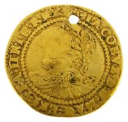 James I , gold Half-Laurel, i.m. lis, 4.1g . Fine, pierced at 12 o`clock  James I (1603-1625),