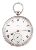 Bennet, Dublin, a silver open face pocket watch, hallmarked London 1888  Bennet, Dublin, a silver