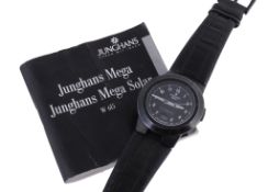 Junghans, Mega Solar Carbon, a gentleman`s radio controlled wristwatch  Junghans, Mega Solar Carbon,