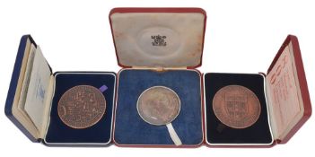 Royal Mint modern commemorative medals , Prince Charles Investiture, silver  Royal Mint modern