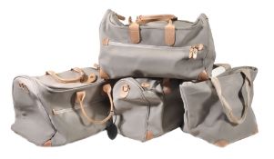 Bric`s, four stone coloured travel bags with tan leather handles  Bric`s, four stone coloured travel