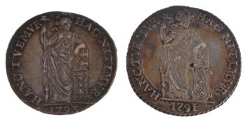 Netherlands, Holland, 1 Gulden 1793 , very fine, West Friesland, 1 Gulden 1791  Netherlands,