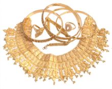 A collection of gold coloured jewellery , including  A collection of gold coloured jewellery  ,