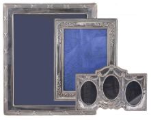 A silver mounted rectangular photo frame by Carr`s of Sheffield Ltd  A silver mounted rectangular