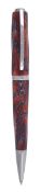 Visconti, Divina, Desert Spring, a resin ballpoint pen, no 0651/1618, the red marbled resin cap and