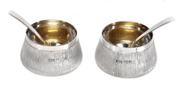 A pair of silver salt cellars by Gerald Benney, London 1985, each stamped Gerald Benney London,