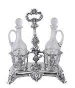 A French silver oil and vinegar stand by Maison Veyrat, Paris, 1838-1972 1st standard, mid 19th