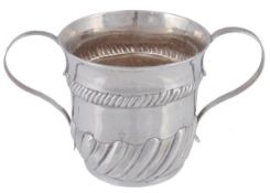 A late George II silver twin handled cup by Gabriel Sleath & Francis Crump, London 1755, with