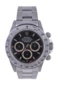 Rolex, Daytona, a gentleman`s stainless steel chronograph wristwatch,  circa 1991, ref. 16520, no.