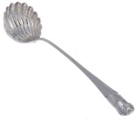 A rare George III silver shell-bowl soup ladle by John Wakelin & William Taylor, London 1780, the