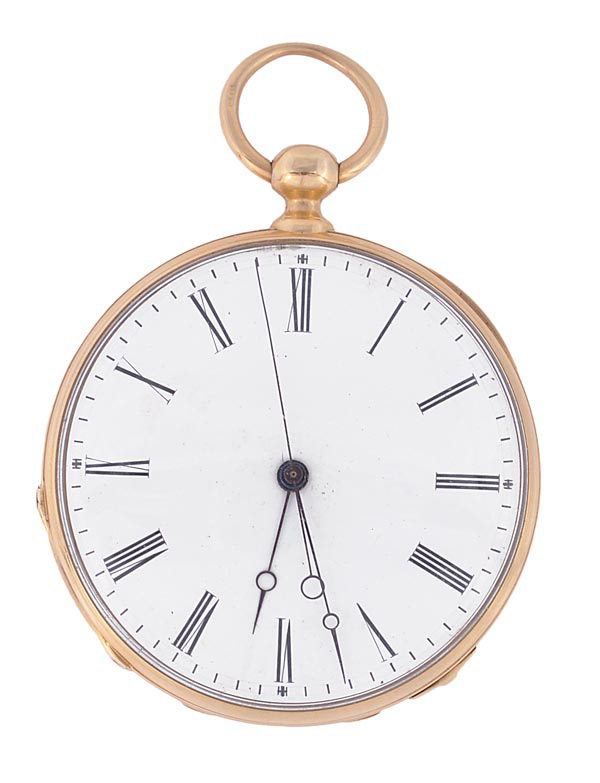 An 18 carat gold open face pocket watch, circa 1880, no. 2589, the four piece hinged case with