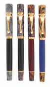 Visconti, Ragtime, Le Stagioni, a set of four limited edition fountain pens, no.30/300, released