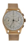 Philippe, a gentleman`s 18 carat gold chronograph wristwatch, circa 1950, ref. 35780, no. 22, the