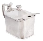 A George III silver canted-rectangular mustard pot by Samuel & Edward Davenport, London 1807, with