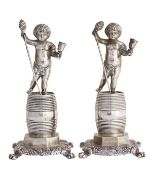 A pair of early 19th century Portuguese silver toothpick holders by Jose da Costa Torres, Lisbon