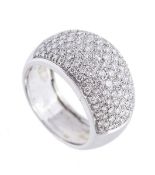 A diamond band ring, set throughout with brilliant cut diamonds, finger size M